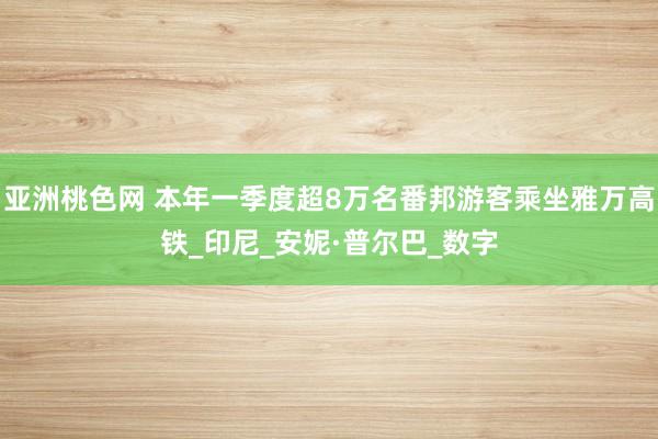 亚洲桃色网 本年一季度超8万名番邦游客乘坐雅万高铁_印尼_安妮·普尔巴_数字